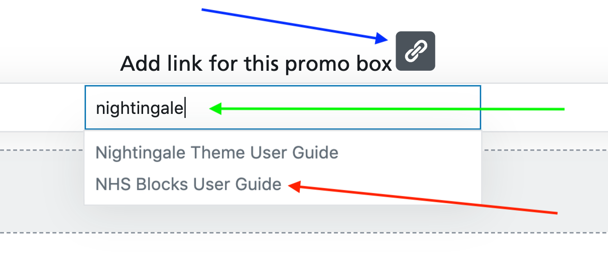 Adding a link to a promo block